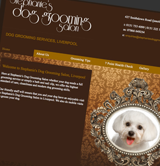 Stephanie's Dog Grooming Salon Web Design Project